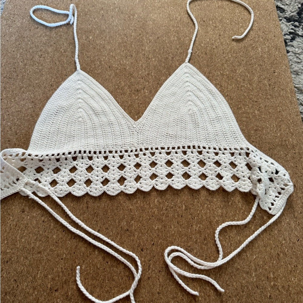 Atmosphere Ivory Crochet Top